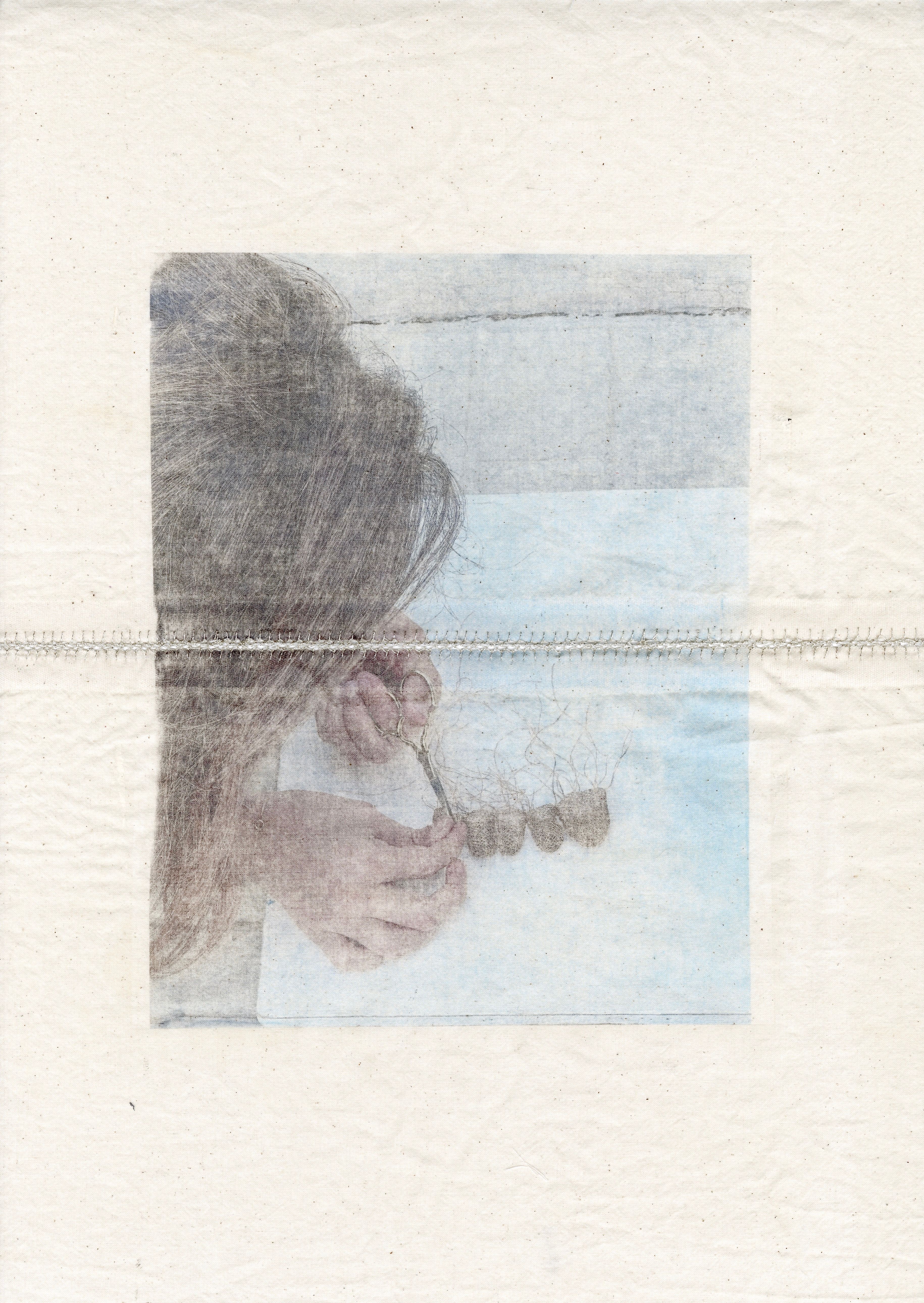 self portrait print on fabric